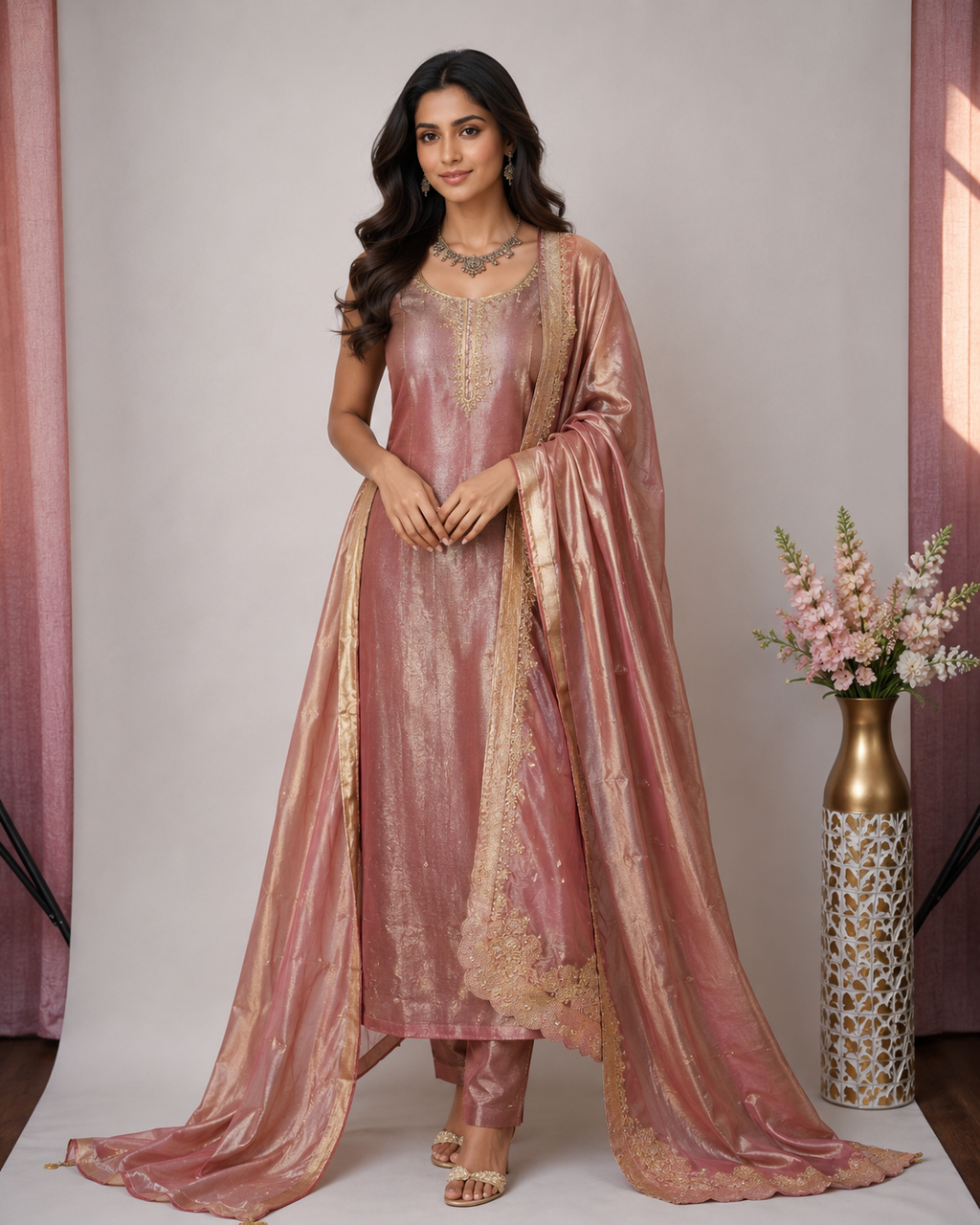 Banarasi Tissue Suit Fabric
