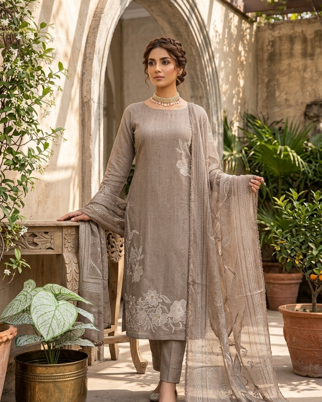 Glace Cotton Shirt & Bottom Muslin Print