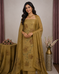 Printed Bangalori Silk Top & Dupatta Set