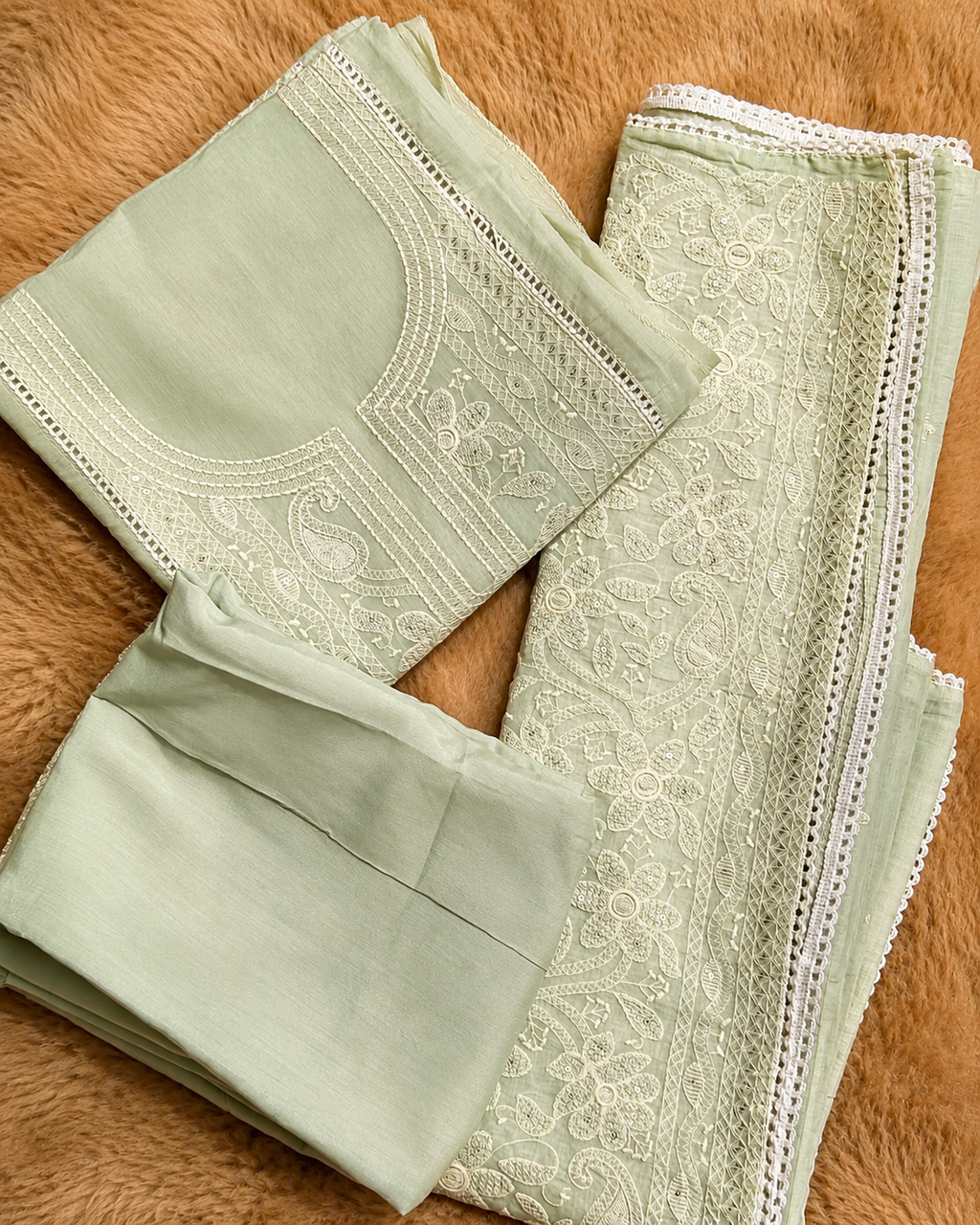 Chikankari Mul Cotton Suit Set