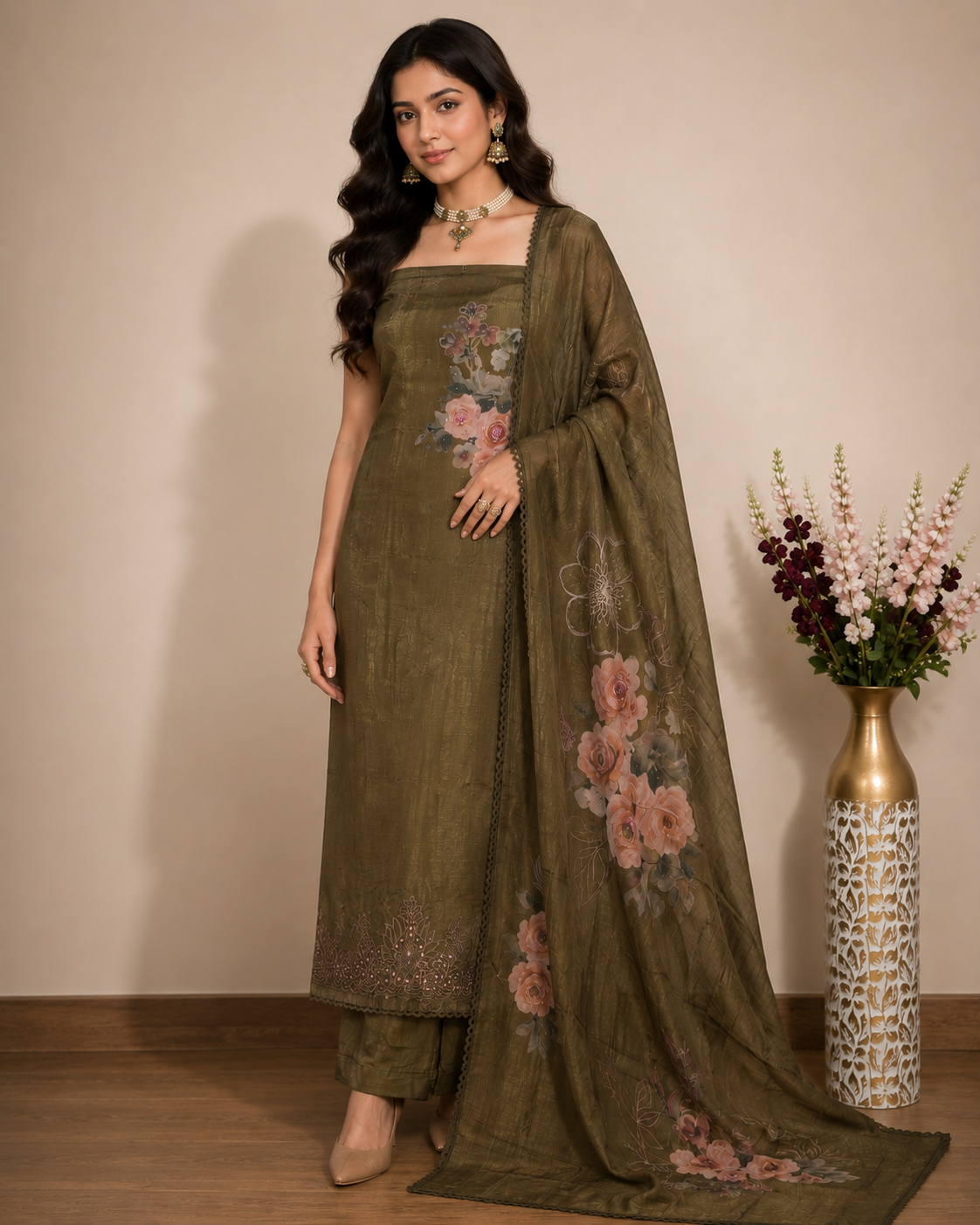 Bridal suit with Chinor Dupata