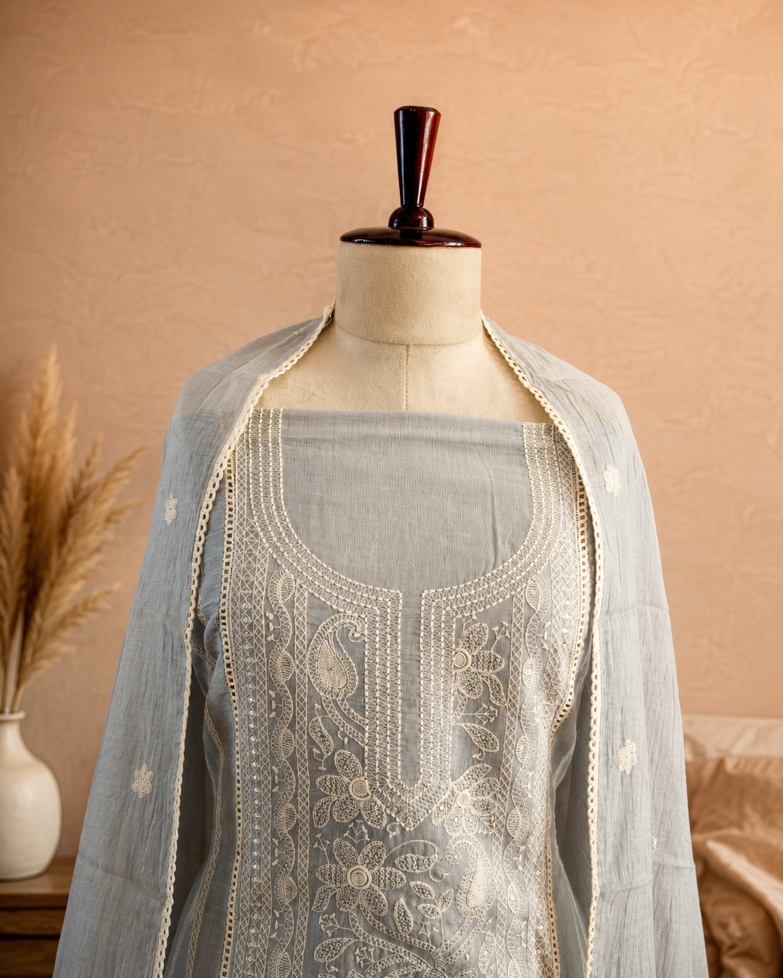 Chikankari Mul Cotton Suit Set