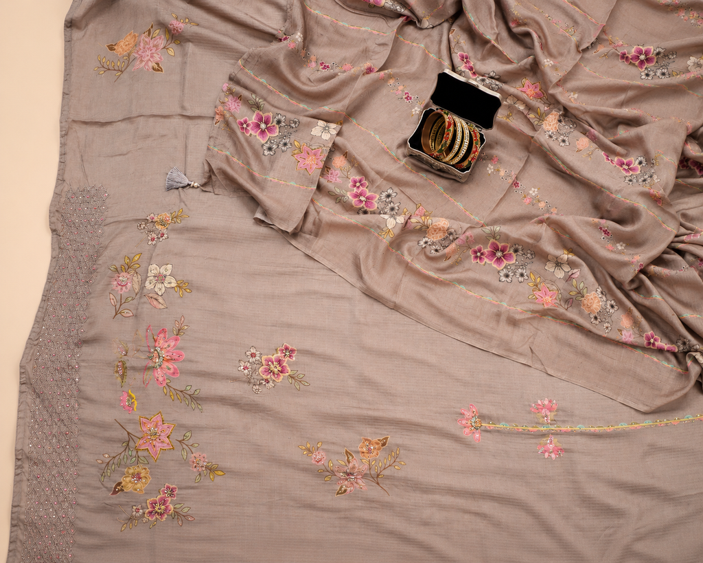 Muslin All Over Embroidery Suit