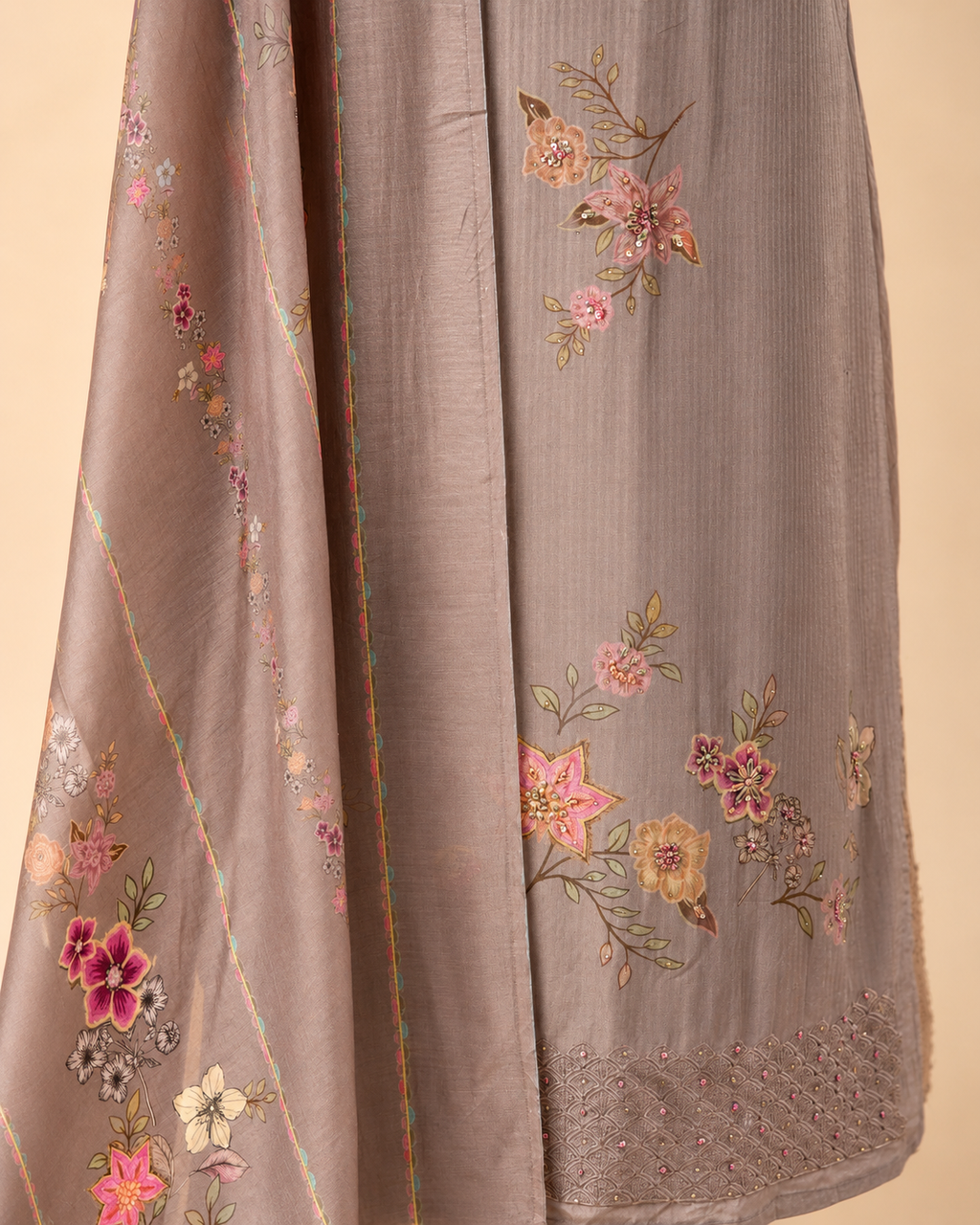 Muslin All Over Embroidery Suit