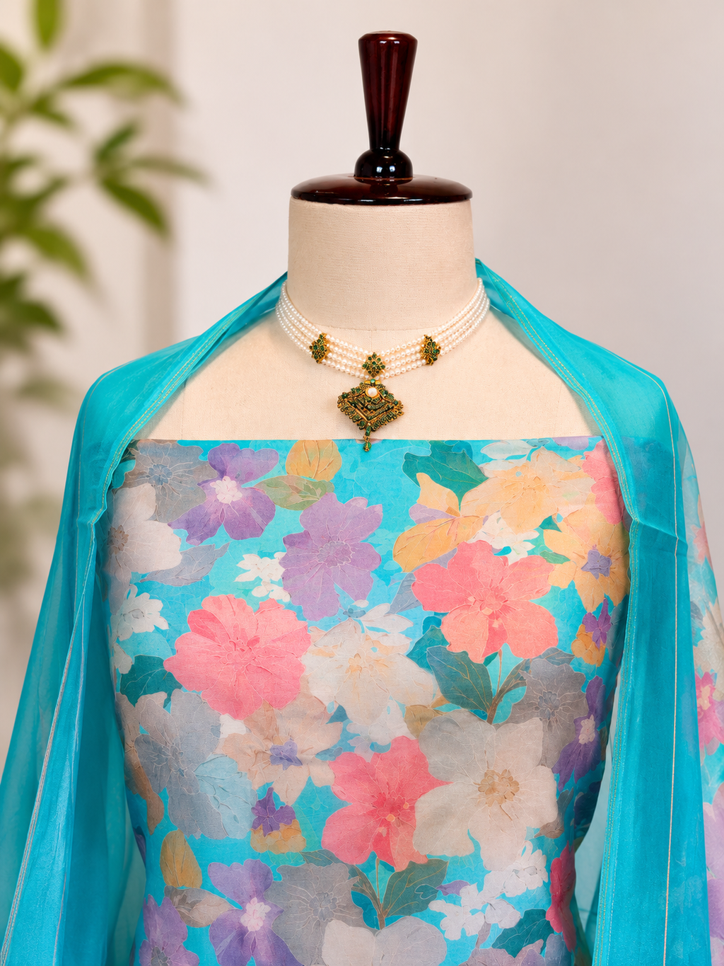 Muslin Digital Skyblue