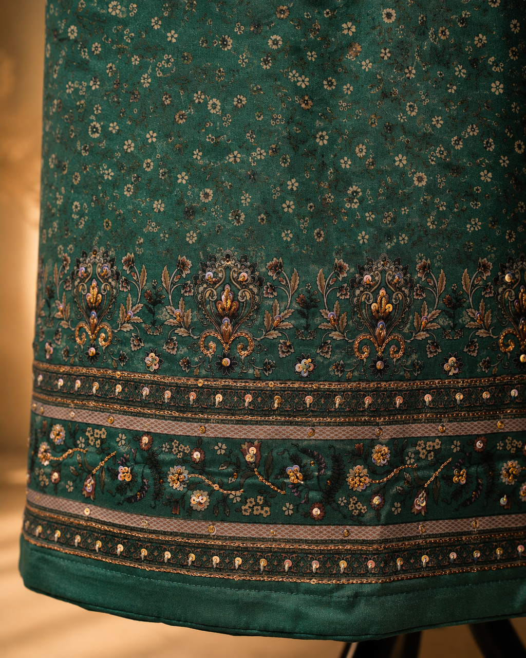 Glace Cotton Suit with Muslin Dupatta