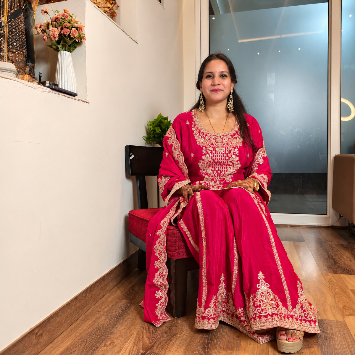 Heavy Embroidered Suit Set