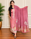 Designer Bandhani Tissue Suit Set with Embroidery