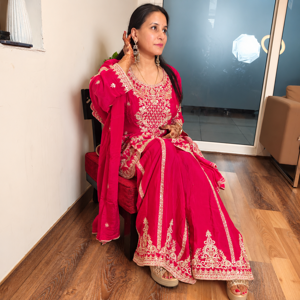 Heavy Embroidered Suit Set