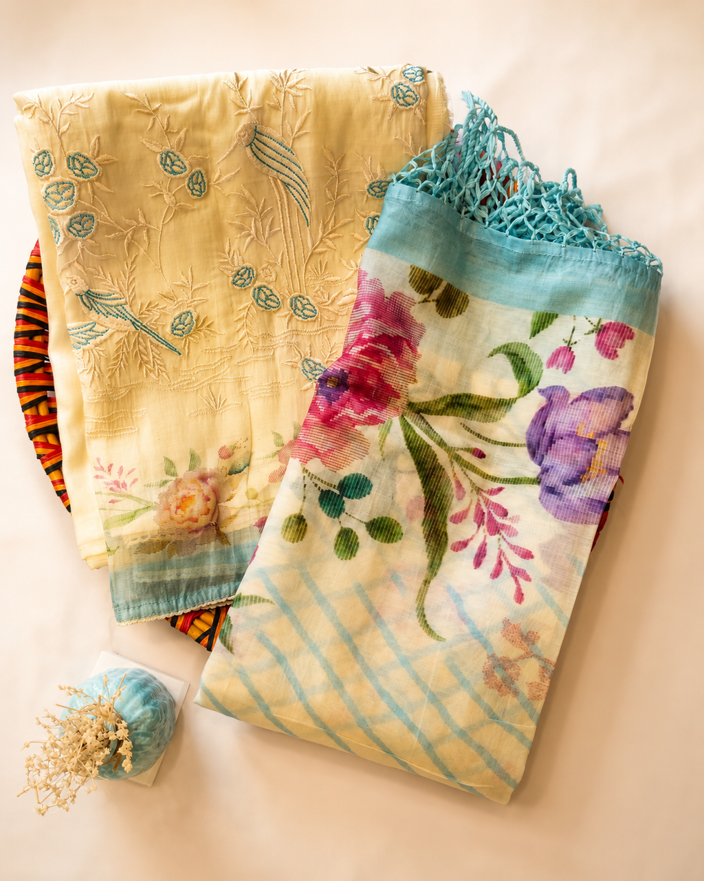 Mal Cotton Chandari Heavy Embroidery
