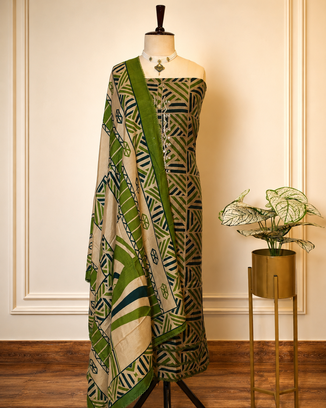 Muslin Stone work suit