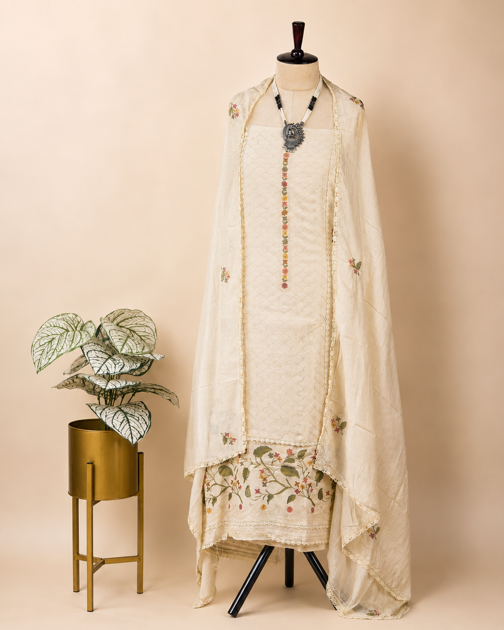 Off White Linen Suit