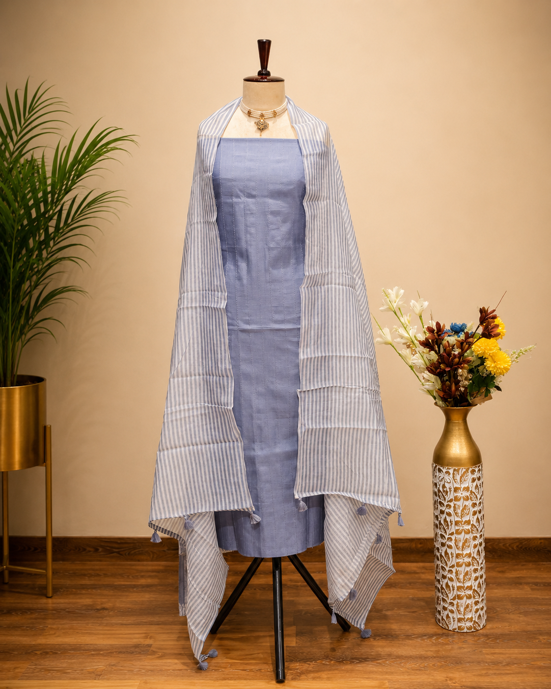 Plain Mul Cotton Designer Dupatta