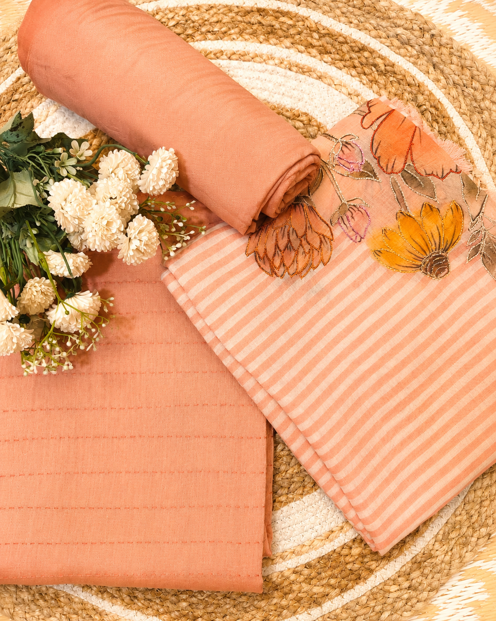 Plain Mul Cotton Designer Dupatta
