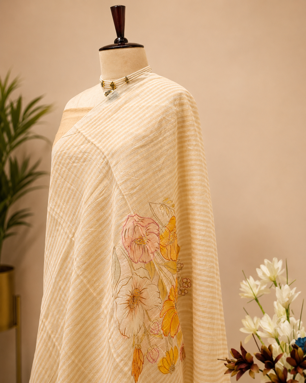 Plain Mul Cotton Designer Dupatta
