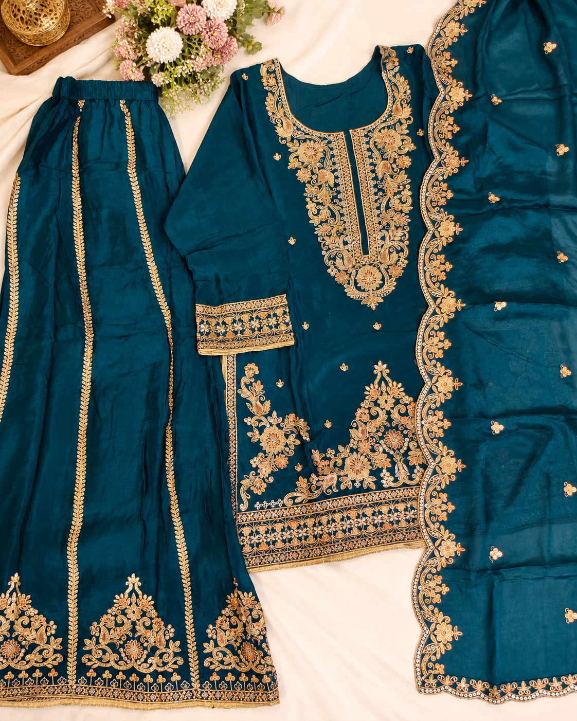 Heavy Embroidered Suit Set