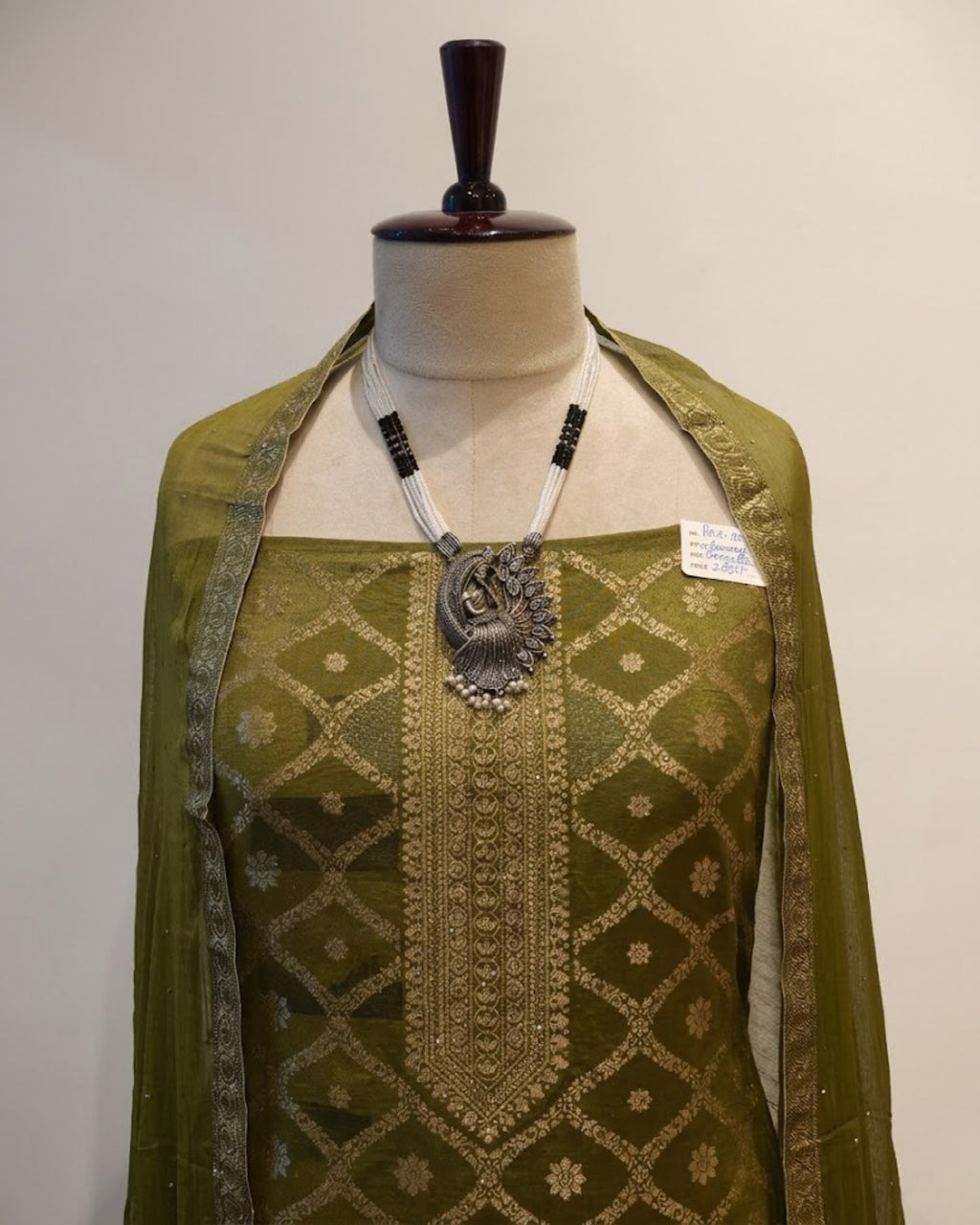 Banarasi Silk Suit with Georgette Dupatta & Silk Bottom