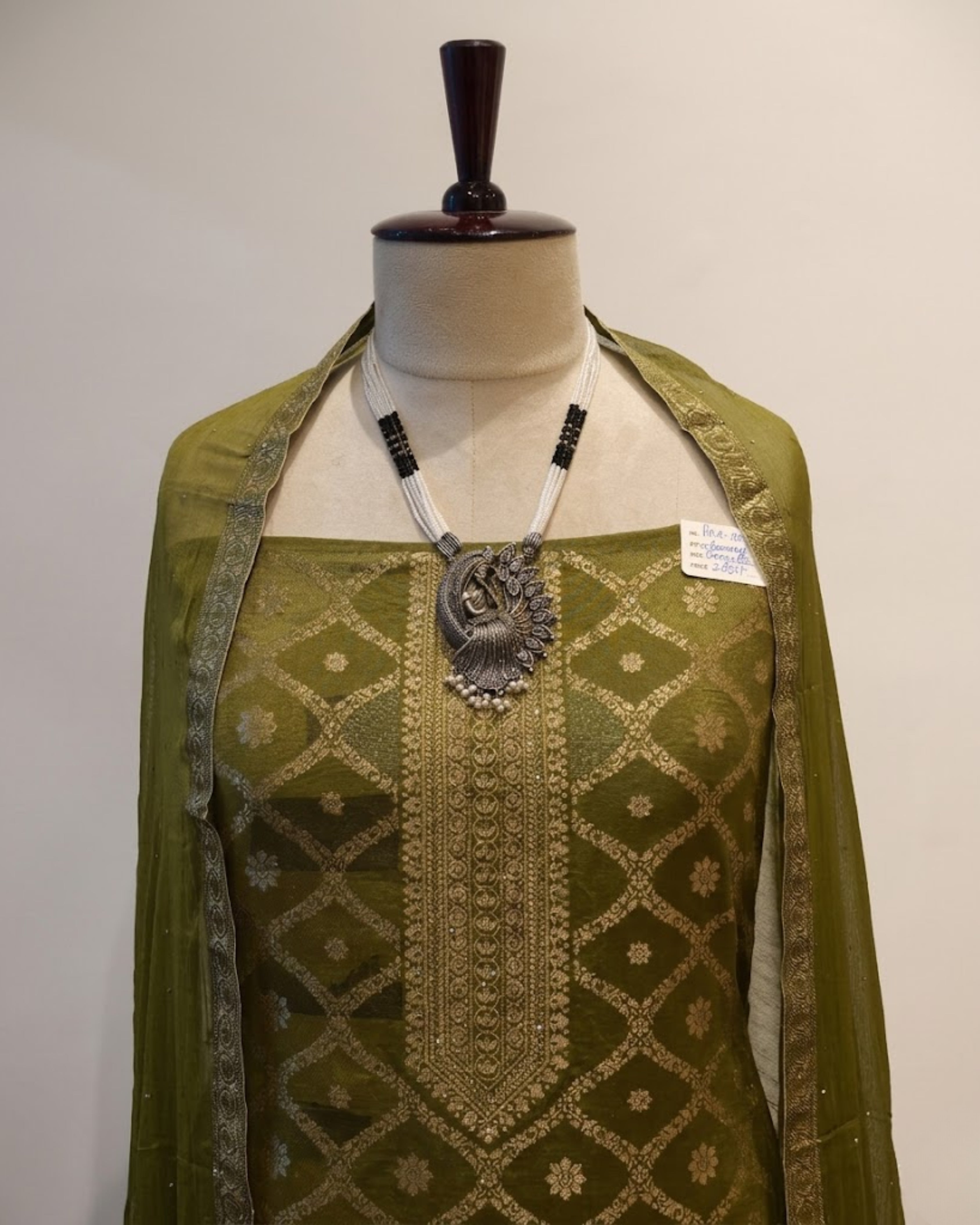 Banarasi Silk Suit with Georgette Dupatta & Silk Bottom