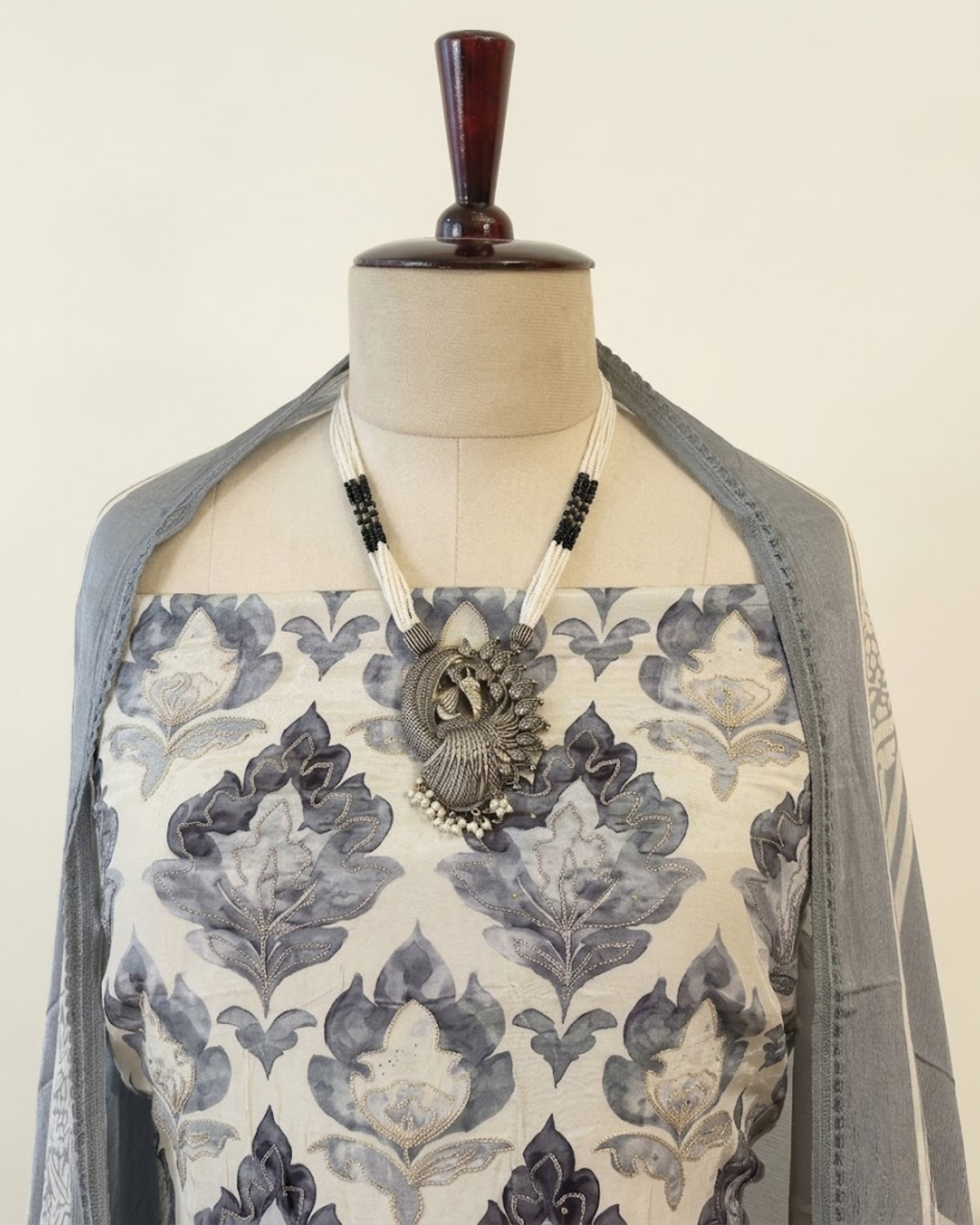 Grey Crepe Suit