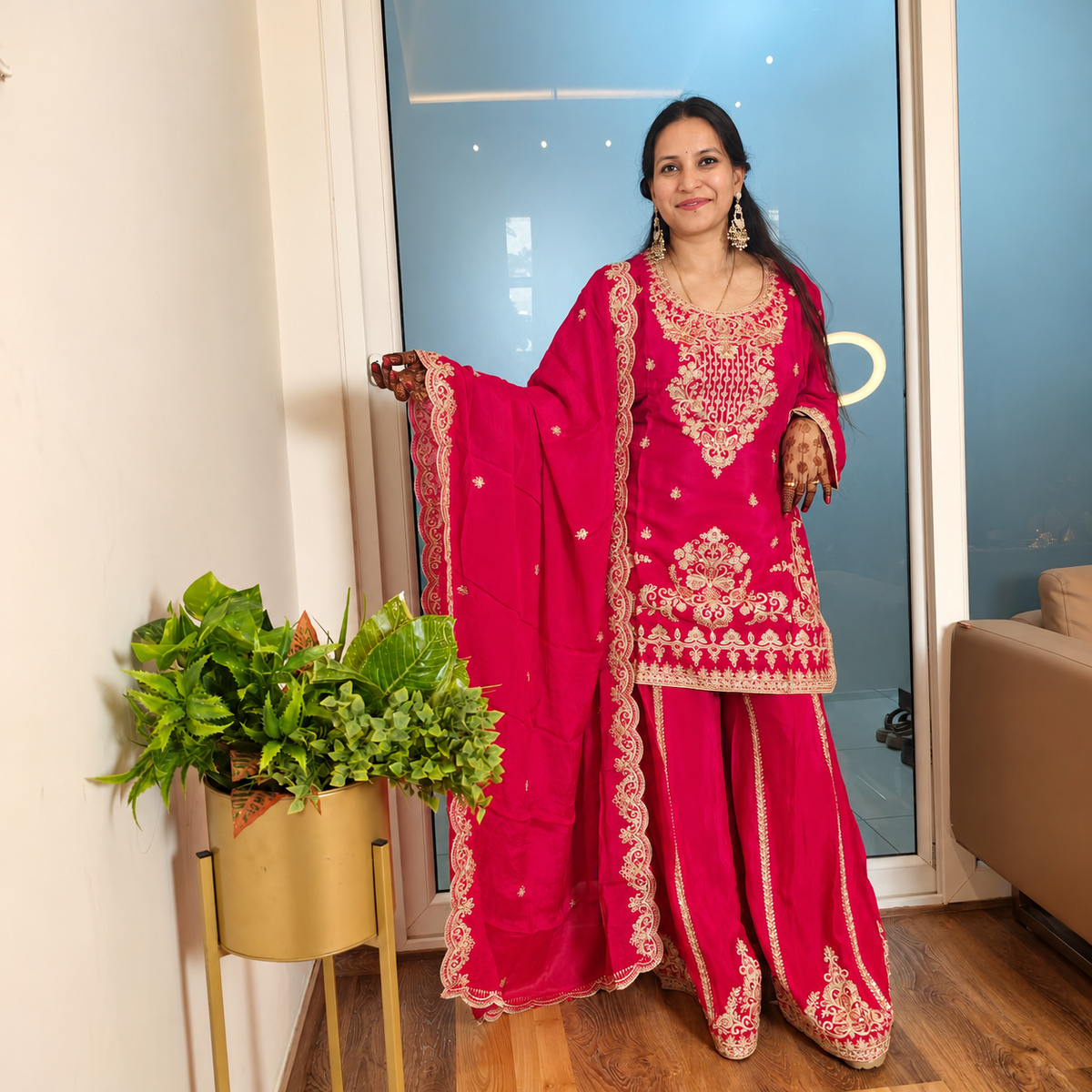Heavy Embroidered Suit Set