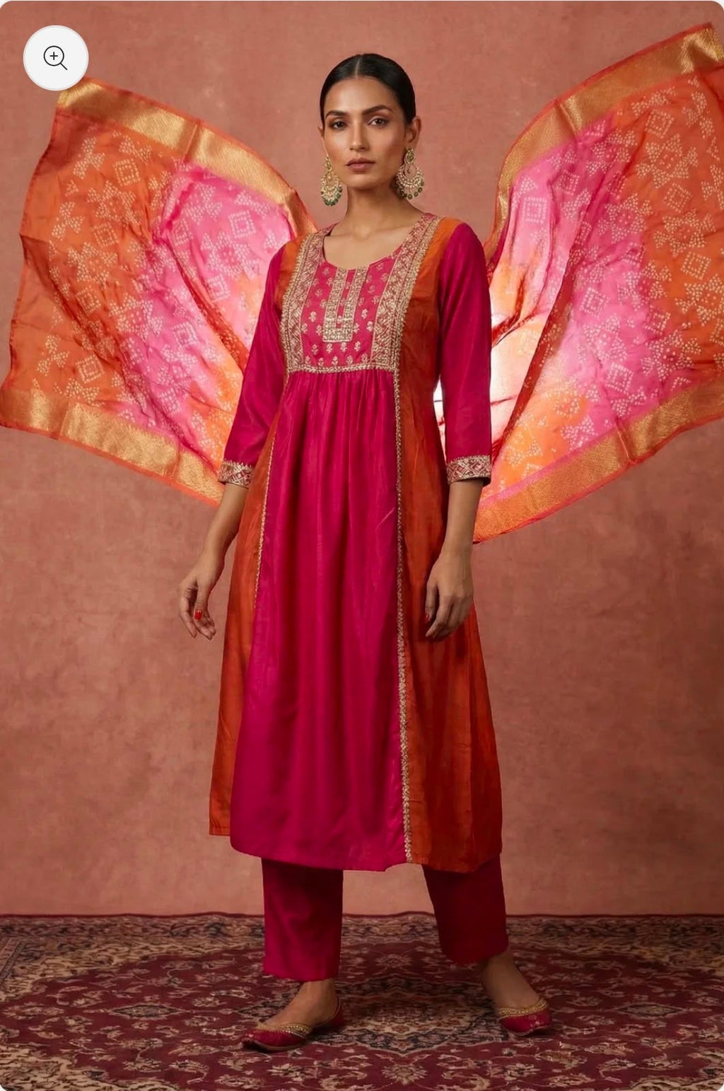 Thamur Chinnon Embroidered Kurta Set