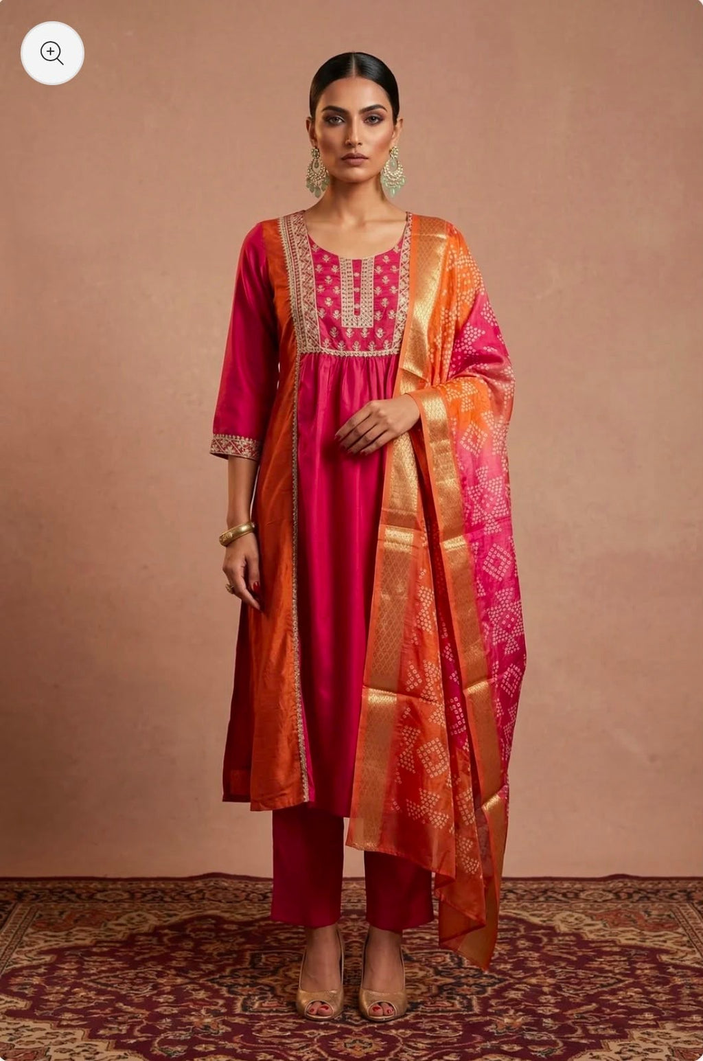 Thamur Chinnon Embroidered Kurta Set