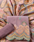 Elegant Mal Chanderi Suit with Exquisite Parsi Embroidery