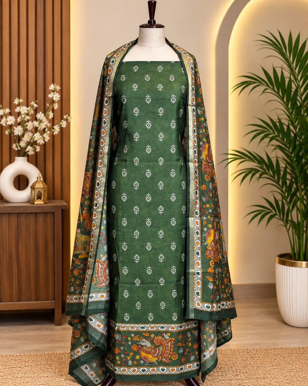 Elegant Maheshwari Silk Suit – Timeless Traditional Elegance