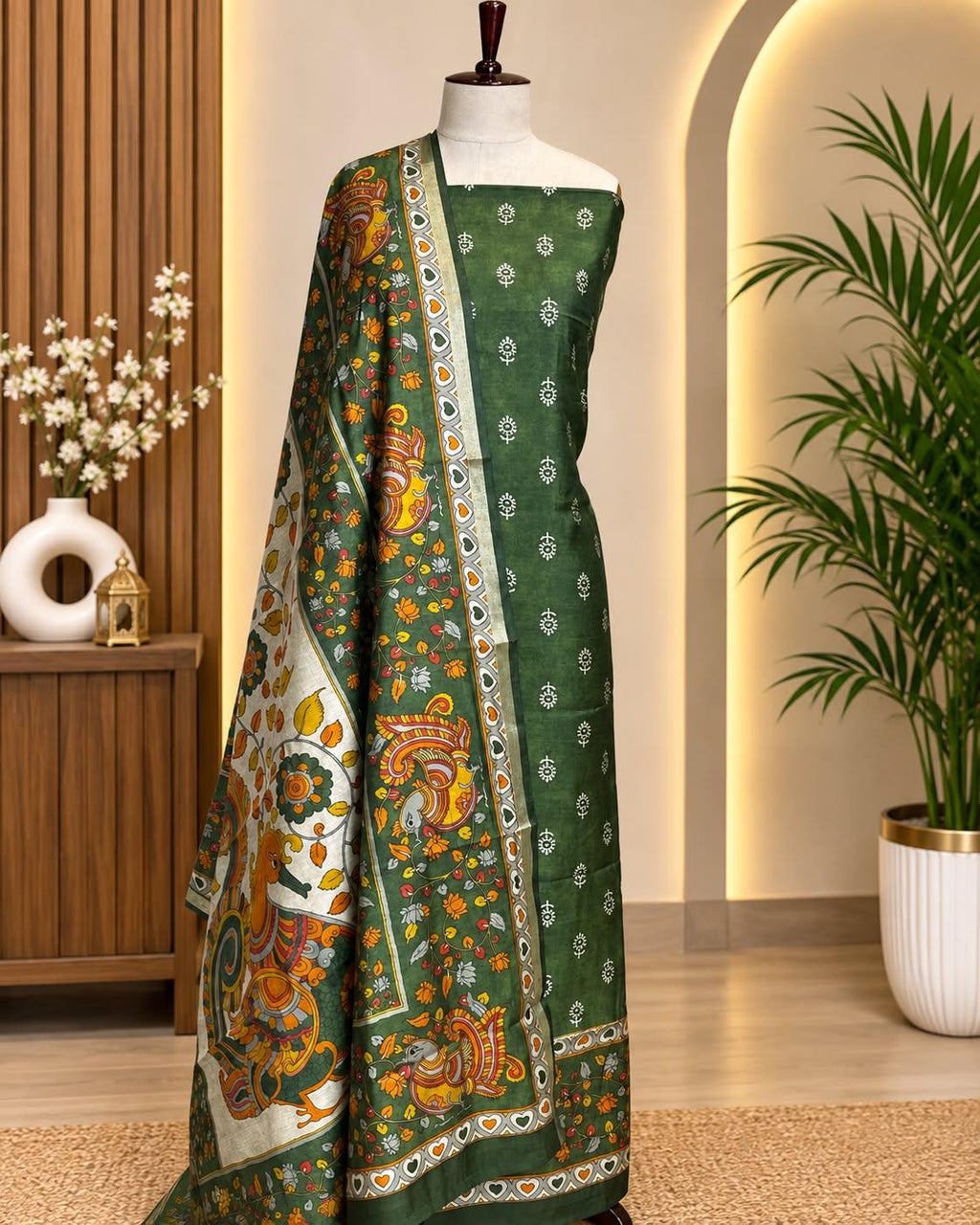 Elegant Maheshwari Silk Suit – Timeless Traditional Elegance