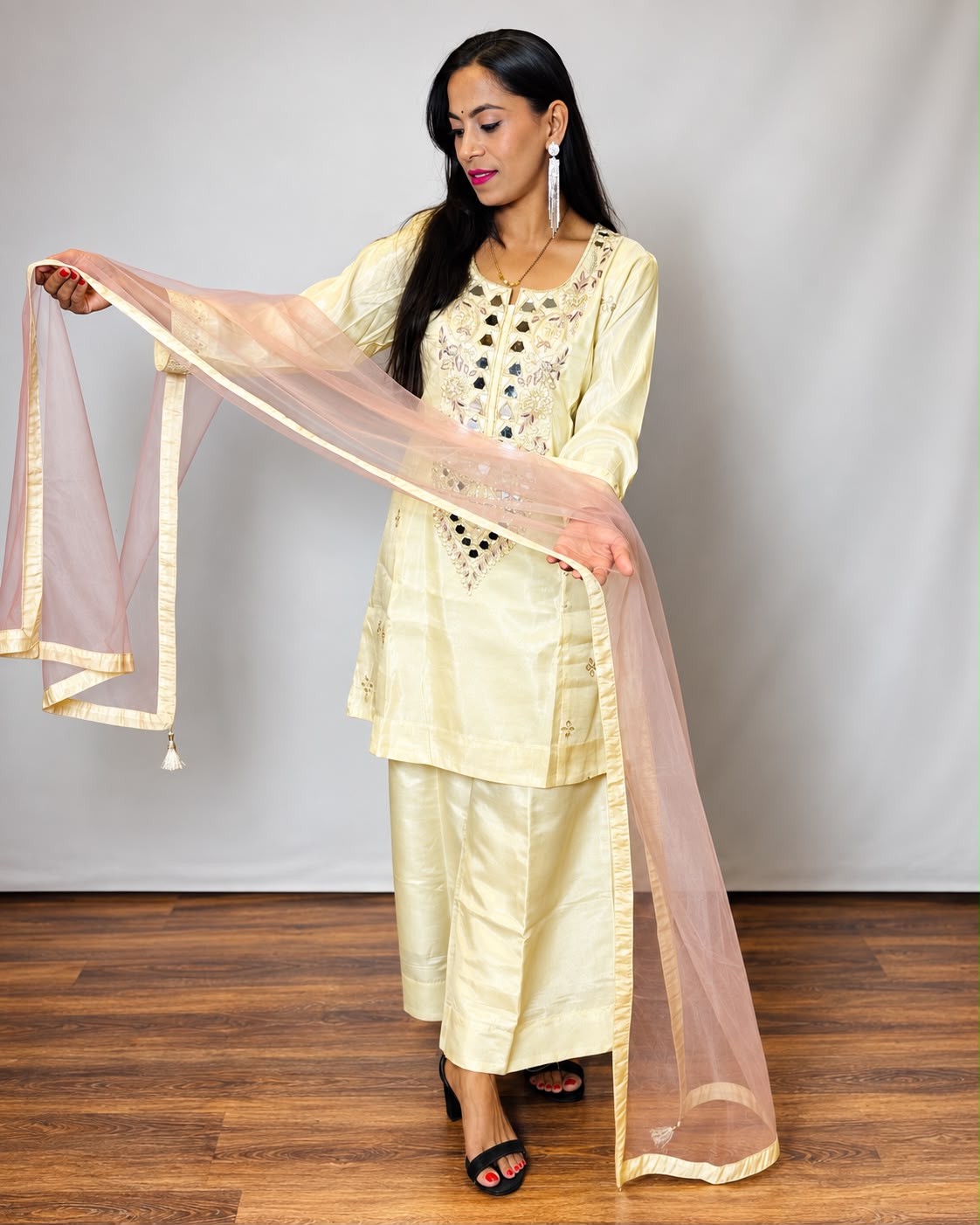 Ivory Embroidered 3-Piece Suit