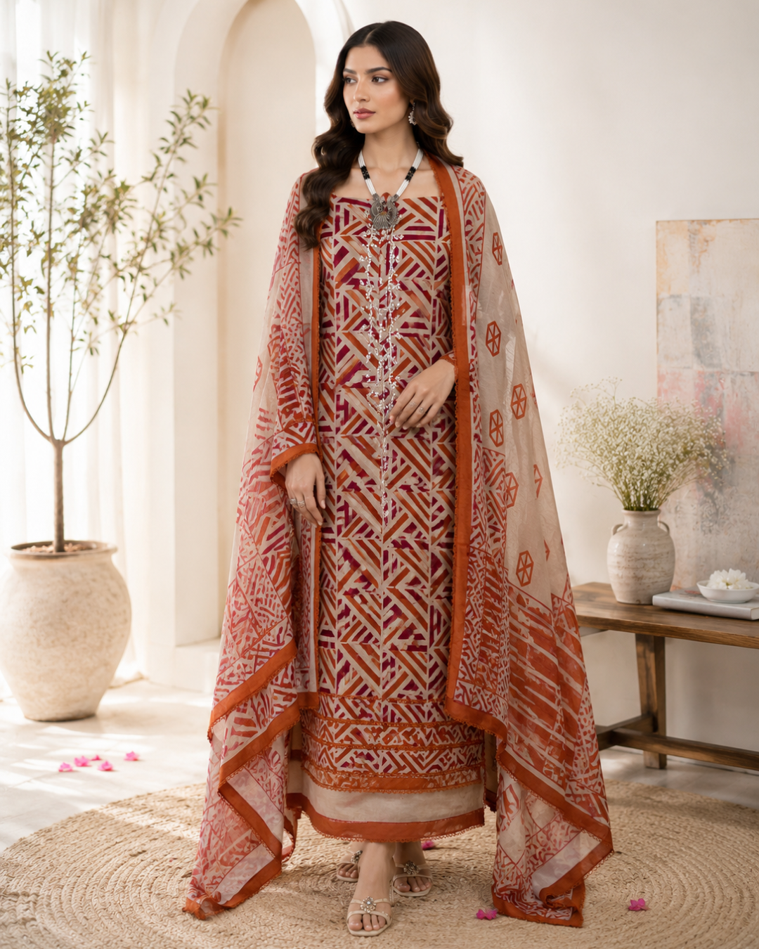Muslin Stone work suit