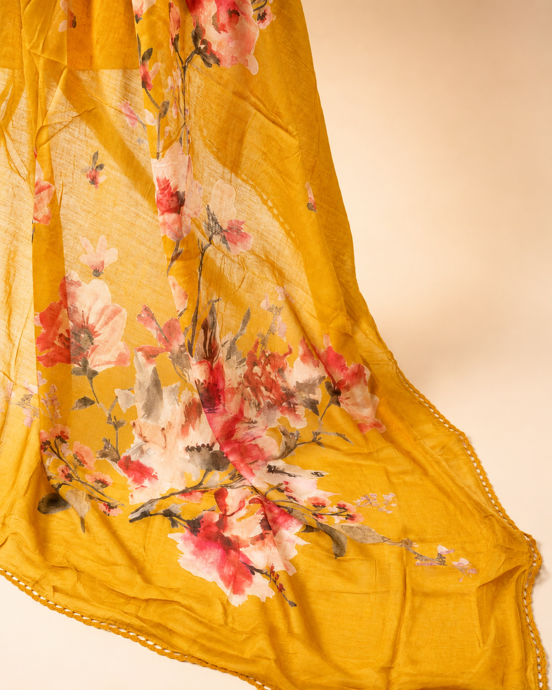 Glace Cotton Suit With Chonin Dupatta Cutwork Embrodry