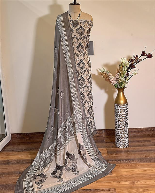 Grey Crepe Suit