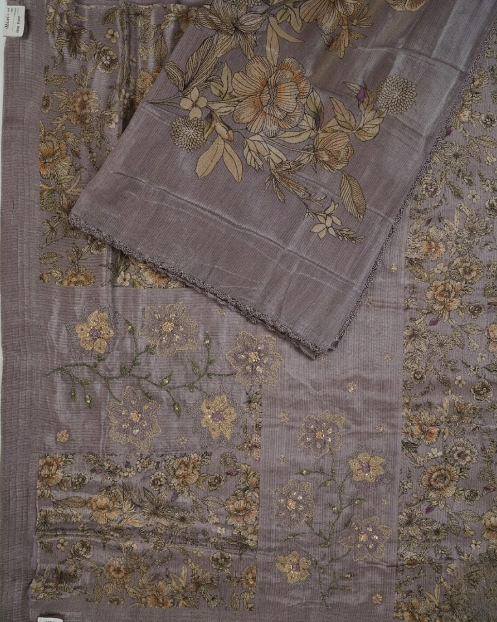 Gucci Silk Printed Bangalori Silk Top & Dupatta Set