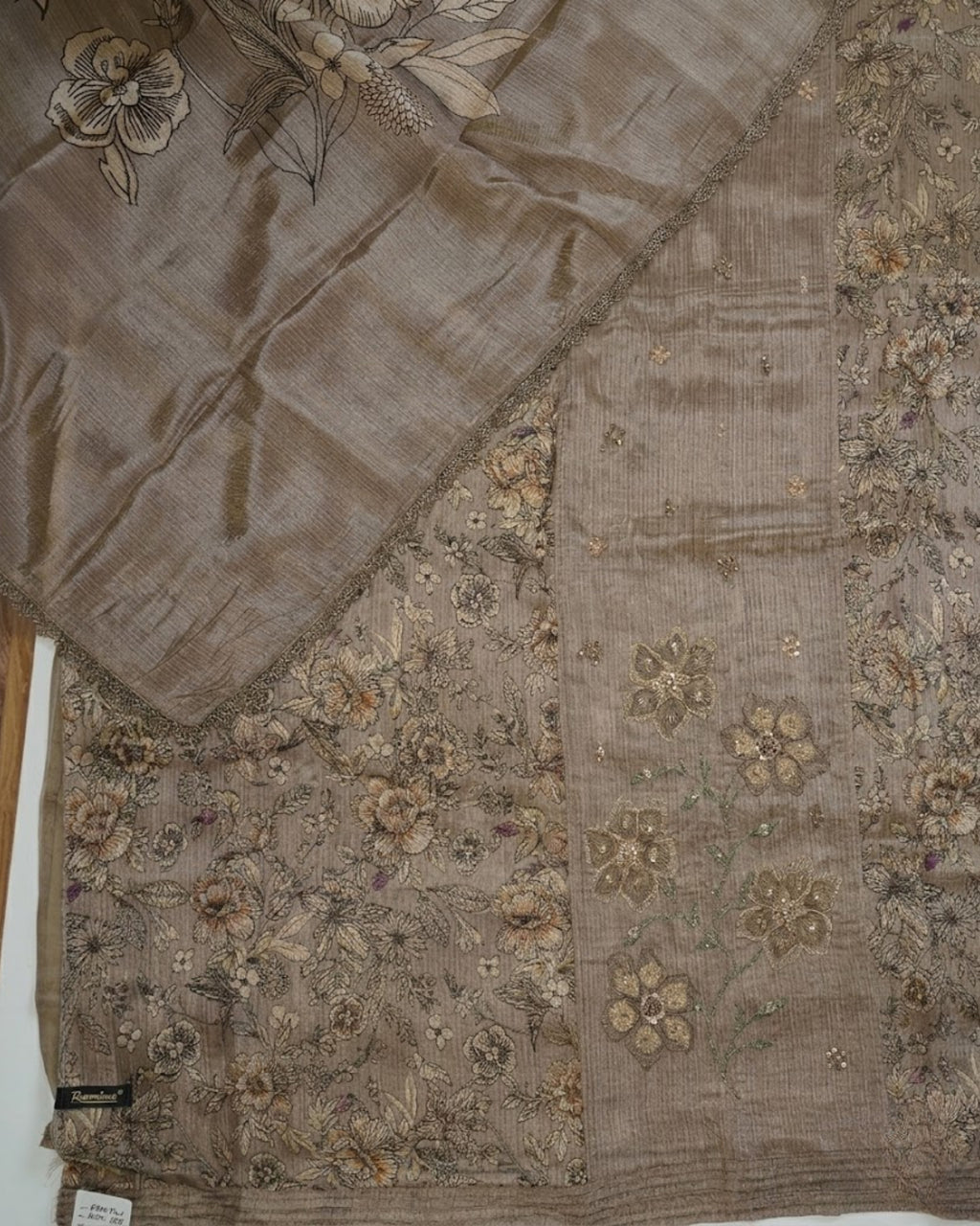 Gucci Silk Printed Bangalori Silk Top & Dupatta Set