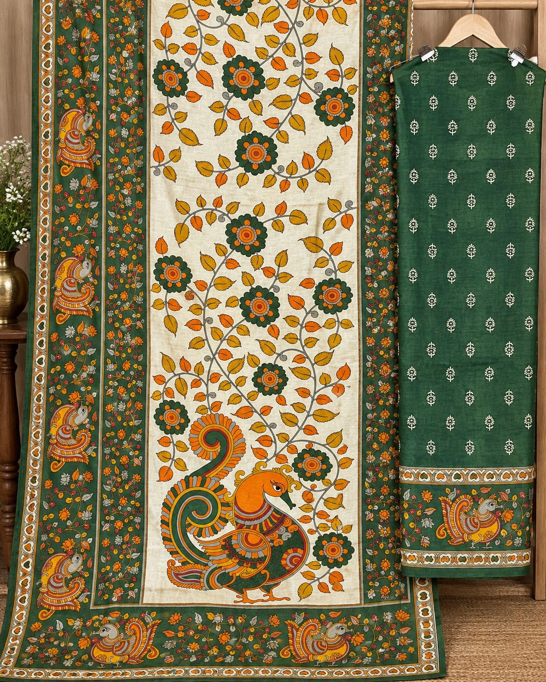 Elegant Maheshwari Silk Suit – Timeless Traditional Elegance